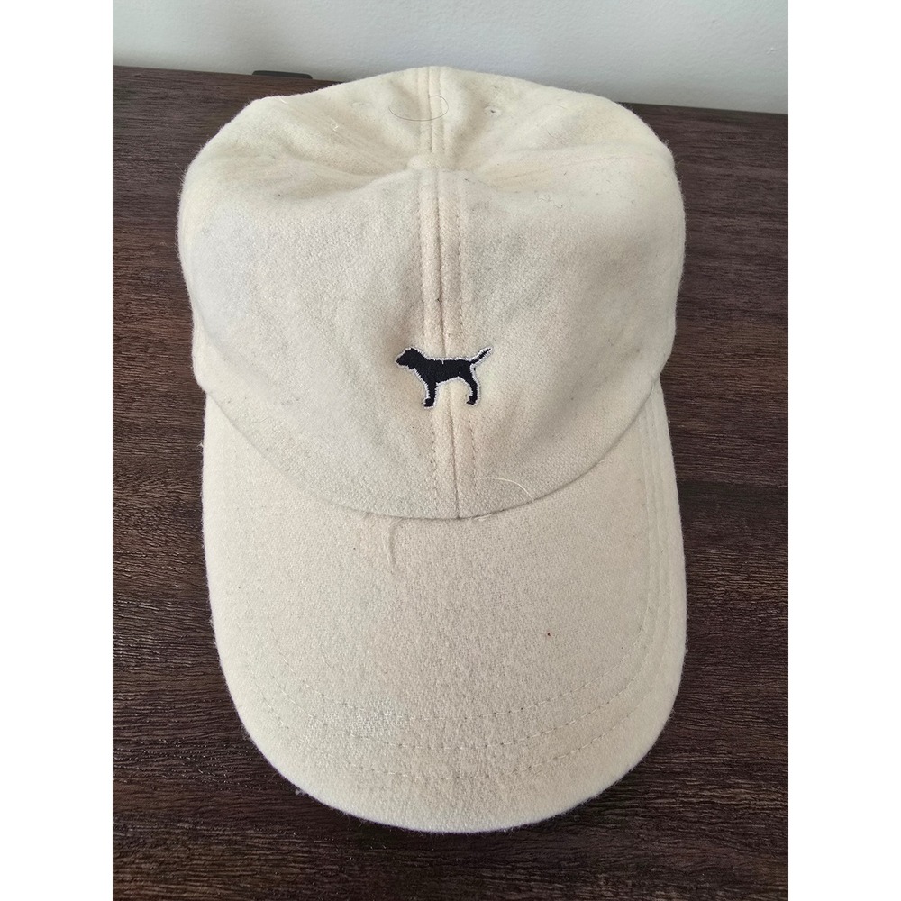 Pink by Victoria Secret Cream Dog‎ Baseball Cap Hat Adjustable Strap
